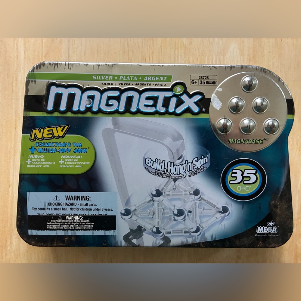 Magnetix Magnetic Building Pieces– 35 Pieces - Build Hang'n Spin